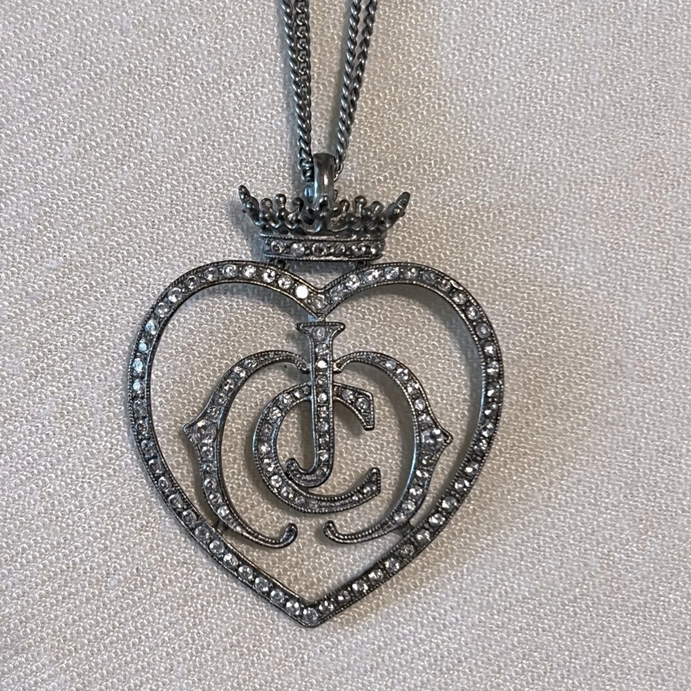 Juicy Couture Silver JC LOGO Chain Necklace